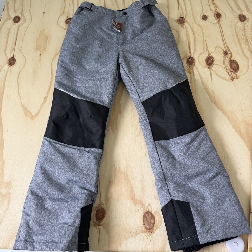swiss tech snow pants For Skiing, Snowboarding, Winter Gray And Black Youth 18